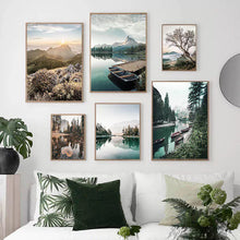 Load image into Gallery viewer, Nordic Mountain Lake Wall Art