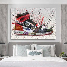 Load image into Gallery viewer, Red Jordan Air Graffiti Art
