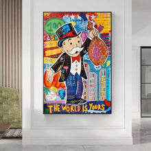 Charger l'image dans la galerie, The World Is Yours - Monopoly Graffiti Art