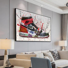 Load image into Gallery viewer, Red Jordan Air Graffiti Art