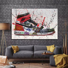 Load image into Gallery viewer, Red Jordan Air Graffiti Art