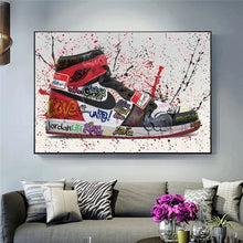 Load image into Gallery viewer, Red Jordan Air Graffiti Art