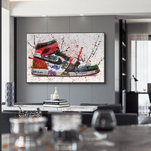 Load image into Gallery viewer, Red Jordan Air Graffiti Art