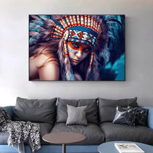 Load image into Gallery viewer, Portrait Of Indian Girl With Feather