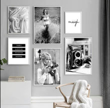 Charger l'image dans la galerie, Black and White Retro Fashion Movie Decor