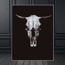 Load image into Gallery viewer, Nordic Black And White Cow Skull