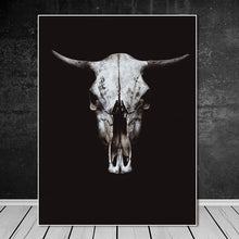 Load image into Gallery viewer, Nordic Black And White Cow Skull