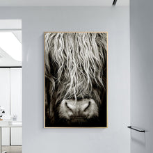Load image into Gallery viewer, Nordic Black and White Cow Portrait