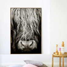 Load image into Gallery viewer, Nordic Black and White Cow Portrait