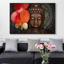 Load image into Gallery viewer, Bronze Buddha Carved Statue Wall Art