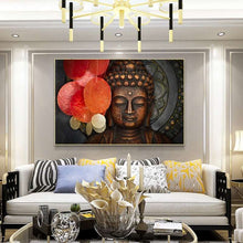 Load image into Gallery viewer, Bronze Buddha Carved Statue Wall Art