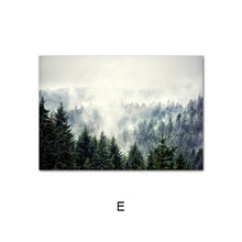 Load image into Gallery viewer, Nordic Foggy Forest Adventure Canvas Art