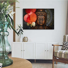 Load image into Gallery viewer, Bronze Buddha Carved Statue Wall Art