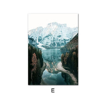 Load image into Gallery viewer, Nordic Escape To The Mountain Lake Art Print Set