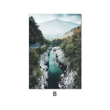 Load image into Gallery viewer, Scandinavian Mountain Lake Bridge Wall Art