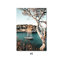 Load image into Gallery viewer, Scandinavian Mountain Lake Bridge Wall Art