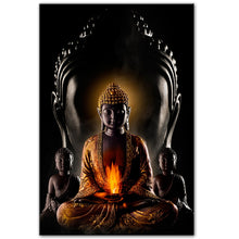 Load image into Gallery viewer, Meditation Golden Buddha Statue Art