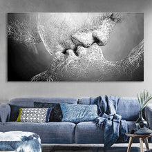 Charger l'image dans la galerie, Black & White Abstract Lover Kiss