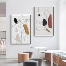 Load image into Gallery viewer, Modern Abstract Geometric Lining Art