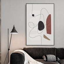 Load image into Gallery viewer, Modern Abstract Geometric Lining Art