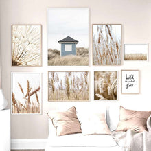 Load image into Gallery viewer, Boho Nature Wheat Field Landscape Wall Art
