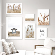 Load image into Gallery viewer, Boho Nature Wheat Field Landscape Wall Art