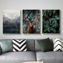 Load image into Gallery viewer, Nordic Foggy Forest Adventure Canvas Art