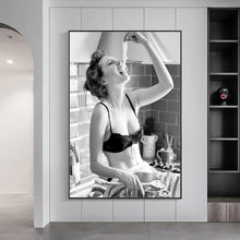 Load image into Gallery viewer, Black White Fashion Women Portrait