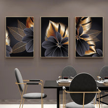 Charger l'image dans la galerie, Modern Black & Gold Bloom