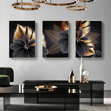 Charger l'image dans la galerie, Modern Black & Gold Bloom