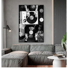 Load image into Gallery viewer, Black and White Vinyl Record