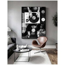 Load image into Gallery viewer, Black and White Vinyl Record