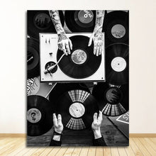 Load image into Gallery viewer, Black and White Vinyl Record