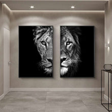 Charger l'image dans la galerie, Black and White Lion And Lioness