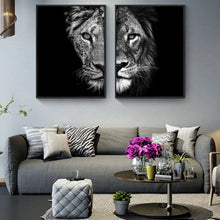 Charger l'image dans la galerie, Black and White Lion And Lioness