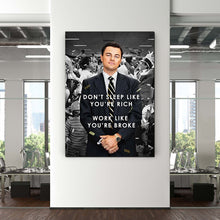 Load image into Gallery viewer, The Wolf Of Wall Street Motivational Art