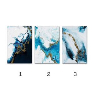 Modern Abstract Blue Sea Art