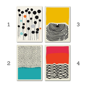 Modern Mid Century Geometric Wall Art
