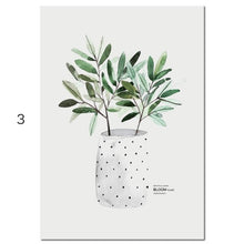 Load image into Gallery viewer, Watercolor Plants Leaf Scandinavian Decor
