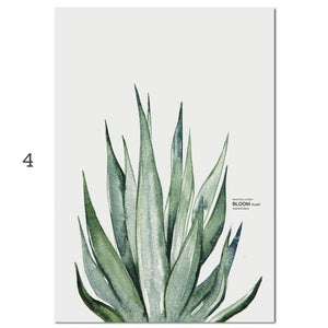 Watercolor Plants Leaf Scandinavian Decor