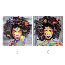 Charger l&#39;image dans la galerie, Abstract African Girl Hair Graffiti Art
