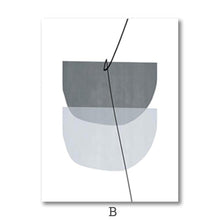 Load image into Gallery viewer, Blue Gray Geometric Abstract Art
