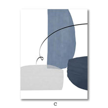 Load image into Gallery viewer, Blue Gray Geometric Abstract Art
