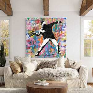 Banksy Flower Thrower