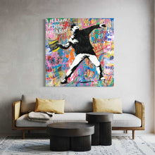 Load image into Gallery viewer, Banksy Flower Thrower
