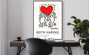 Men Holding Heart by Keith Haring, 1988