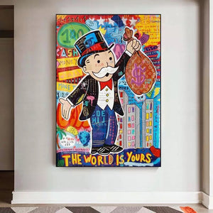 The World Is Yours - Monopoly Graffiti Art