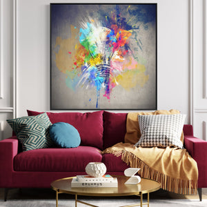 Creative Light Bulb Abstract Art