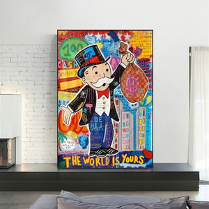 The World Is Yours - Monopoly Graffiti Art