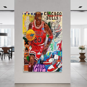 Michael Jordan Pop Graffiti Art